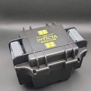 Invicta Racing 1 One Slot Black Yellow Watch Box Case NIB Waterproof Dive